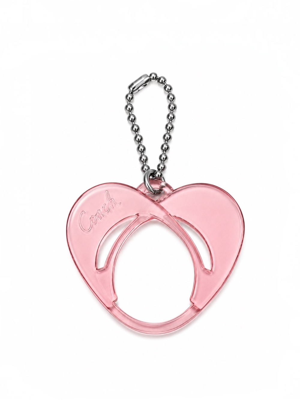 Coach Acrylic Heart Hang Tag